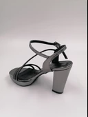 SOLMAZ TOE GÜMÜŞ RENK AYNA PLATFORM ABİYE AYAKKABI - 2