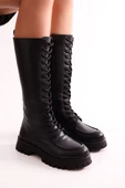 SOLMAZ LASULA SİYAH KALIN TABAN KADIN ÇİZME thumbnail 4