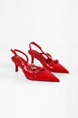 SOLMAZ LOVER KIRMIZI RUGAN KEMERLİ STİLETTO thumbnail 2