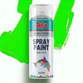 Akfix Kalıcı Akrilik Sprey Boya Parlak Yeşil 400 ml Tasarım Metal Ahşap Plastik Beton Yüzey Boyama - 5