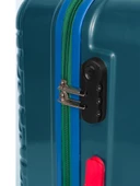 Büyük Boy %100 Polikarbon Valiz 4x2 Teker Petrol 1089 - 4
