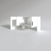 Kenzlife hazır mutfak mirandus22 byz 060X120X22 mutfak banyo dolabı kapaklı raflı - 2
