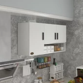 Kenzlife hazır mutfak mirandus22 byz 060X120X22 mutfak banyo dolabı kapaklı raflı - 1