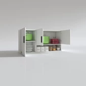 Kenzlife hazır mutfak mirandus22 byz 060X120X22 mutfak banyo dolabı kapaklı raflı - 3