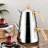 Lines Piramit Çaydanlık Mini Altın Kulp - 1