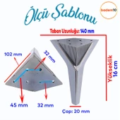 Empoli Lüks Mobilya Oturma Yükseltici Kanepe Sehpa TV Ünite Koltuk Ayağı Baza Ayakları Füme 16 cm thumbnail 2