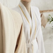 Karaca Home Glory Lurex 9 Parça Aile Banyo Seti Gold-Bej - 2