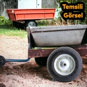 El Arabası Yük Taşıma Tekeri Siboplu Bilyeli Rulmanlı Havalı Dublex 370x80 mm Çelik Jant Tekerlek thumbnail 5