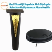Tılsım Mobilya Yükseltci Kanepe Sehpa TV Ünitesi Koltuk Ayağı Baza Ayakları Siyah Altın 16 cm thumbnail 5