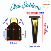 Tılsım Mobilya Yükseltci Kanepe Sehpa TV Ünitesi Koltuk Ayağı Baza Ayakları Siyah Altın 16 cm thumbnail 2