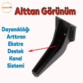 Tılsım Mobilya Yükseltci Kanepe Sehpa TV Ünitesi Koltuk Ayağı Baza Ayakları Siyah Krom 16 cm - 4