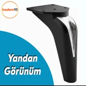 Tılsım Mobilya Yükseltci Kanepe Sehpa TV Ünitesi Koltuk Ayağı Baza Ayakları Siyah Krom 16 cm - 3