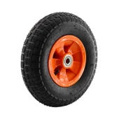 El Arabası Yük Taşıma Tekeri Siboplu Bilyeli Rulmanlı Şişme Havalı 350x70 mm Plastik Jant Tekerlek - 2