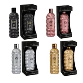 Eti Boutıqua Silver  Black Bronze  Gold Cam Şişe Butik Parfüm Kolonya 4 lü 300ML Özel Set - 1