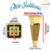 Dempa Lüks Mobilya Kanepe Sehpa TV Ünitesi Koltuk Ayağı Baza Ayakları Açık Kübik Ceviz 16 cm thumbnail 2