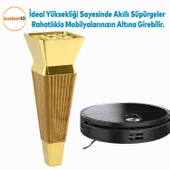 Dempa Lüks Mobilya Kanepe Sehpa TV Ünitesi Koltuk Ayağı Baza Ayakları Açık Kübik Ceviz 16 cm thumbnail 5