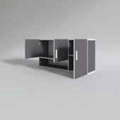 Kenzlife hazır mutfak mirena22 gri 060*120*22 mutfak banyo dolabı kapaklı raflı - 2