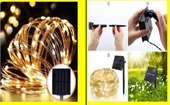 Solar Peri Led 20m 200 Led Gün Işığı Bahçe Aydınlatma Dekorasyon Güneş Enerjili - 1