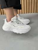 Kadın Bej  Ortopedik Taban fileli Sneaker Günlük Spor Ayakkabı 026 SLZ00044 - 3
