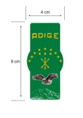Adige Çerkes Bayrak Telefon Tablet Etiketi - 2