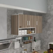 Kenzlife hazır mutfak mirena22 crd 060*120*22 mutfak banyo dolabı kapaklı raflı - 1
