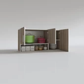 Kenzlife hazır mutfak mirena22 crd 060*120*22 mutfak banyo dolabı kapaklı raflı - 3