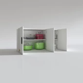 Kenzlife hazır mutfak dirca22 byz 060x120x22 mutfak banyo dolabı kapaklı raflı - 3