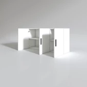 Kenzlife hazır mutfak dirca22 byz 060x120x22 mutfak banyo dolabı kapaklı raflı - 2