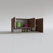 Kenzlife hazır mutfak mirena32 cvz 060*120*32 mutfak banyo dolabı kapaklı raflı - 2