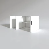 Kenzlife hazır mutfak canna32 byz 060x120x32 mutfak banyo dolabı kapaklı raflı - 2