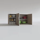 Kenzlife hazır mutfak castus22 crd 060*120*22 mutfak banyo dolabı kapaklı raflı - 2