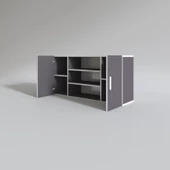 Kenzlife hazır mutfak honnor32 gri 060*120*32 mutfak banyo dolabı kapaklı raflı thumbnail 2