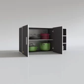 Kenzlife hazır mutfak fulvus22 gri 060*120*22 mutfak banyo dolabı kapaklı raflı thumbnail 4