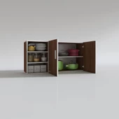 Kenzlife hazır mutfak castus22 cvz 060*120*22 mutfak banyo dolabı kapaklı raflı - 2