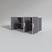 Kenzlife hazır mutfak dirca22 gri 060*120*22 mutfak banyo dolabı kapaklı raflı - 2