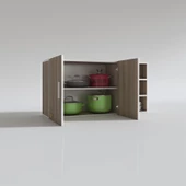 Kenzlife hazır mutfak fulvus22 crd 060*120*22 mutfak banyo dolabı kapaklı raflı - 4