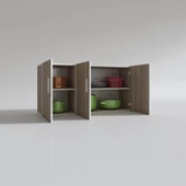 Kenzlife hazır mutfak canna32 crd 060*120*32 mutfak banyo dolabı kapaklı raflı - 4