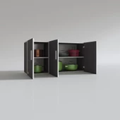 Kenzlife hazır mutfak canna22 gri 060*120*22 mutfak banyo dolabı kapaklı raflı - 4