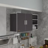 Kenzlife hazır mutfak fulvus22 gri 060*120*22 mutfak banyo dolabı kapaklı raflı thumbnail 1