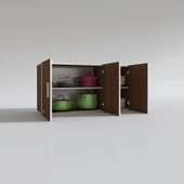 Kenzlife hazır mutfak dirca22 cvz 060*120*22 mutfak banyo dolabı kapaklı raflı - 2