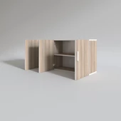 Kenzlife hazır mutfak canna32 crd 060*120*32 mutfak banyo dolabı kapaklı raflı - 2