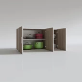 Kenzlife hazır mutfak dirca32 crd 060*120*32 mutfak banyo dolabı kapaklı raflı - 3