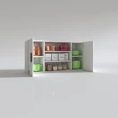 Kenzlife hazır mutfak honnor32 byz 060*120*32 mutfak banyo dolabı kapaklı raflı - 4