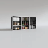 Kenzlife hazır mutfak hortus22 gri 060*120*22 banyo dolabı raflı kapaksız arkalıklı thumbnail 4