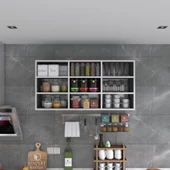 Kenzlife hazır mutfak hortus22 gri 060*120*22 banyo dolabı raflı kapaksız arkalıklı thumbnail 3