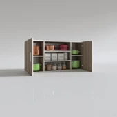 Kenzlife hazır mutfak honnor22 crd 060*120*22 mutfak banyo dolabı kapaklı raflı thumbnail 2
