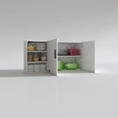 Kenzlife hazır mutfak castus22 byz 060*120*22 banyo dolabı kapaklı raflı arkalıklı thumbnail 3