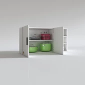 Kenzlife hazır mutfak fulvus22 byz 060*120*22 mutfak banyo dolabı kapaklı raflı - 4