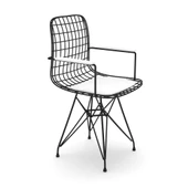 Knsz kafes tel sandalyesi 1 li mazlum syhbyz kolçaklı ofis cafe bahçe mutfak thumbnail 1