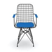 Knsz kafes tel sandalyesi 1 li mazlum syhmvi kolçaklı ofis cafe bahçe mutfak thumbnail 2